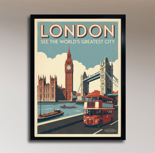 London: See the World's Greatest City – Vintage British Railways Poster