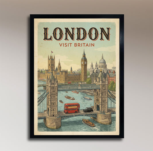London: Visit Britain – Vintage Travel Poster