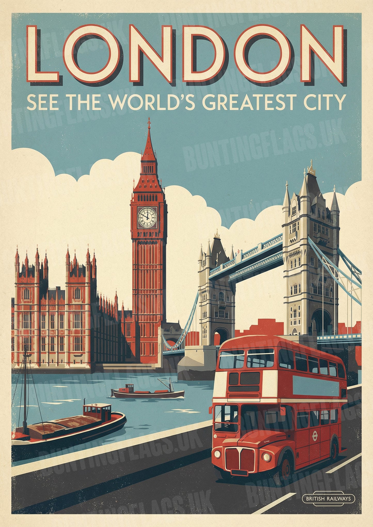 London: See the World's Greatest City – Vintage British Railways Poster