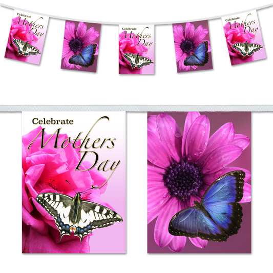 Mothers Day Butterflies & Flowers Design