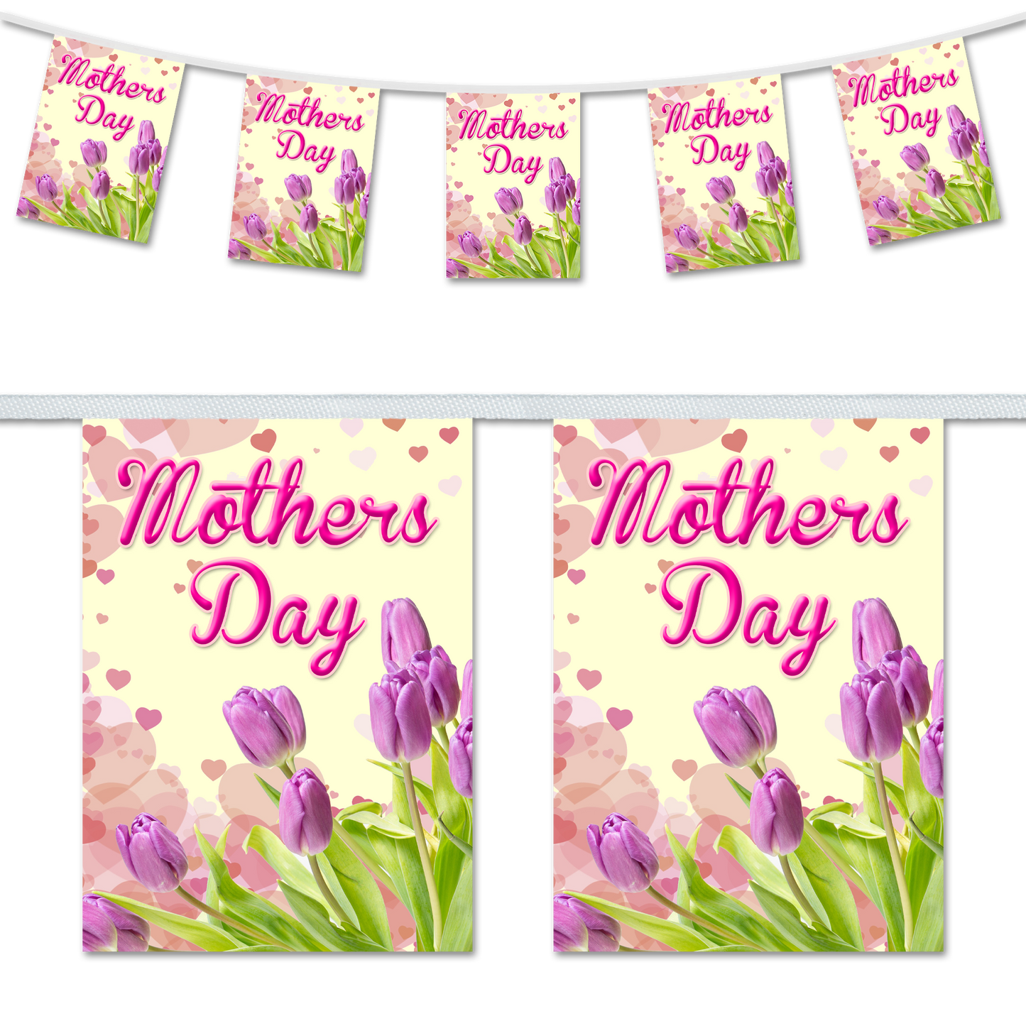 Mothers Day Hearts & Flowers Design