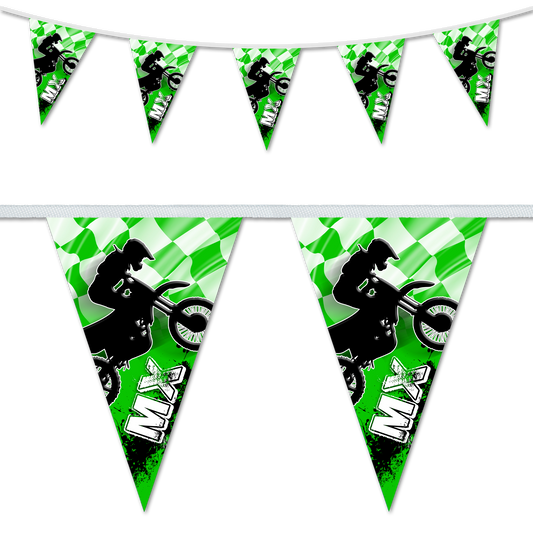 MX Bold Green Triangular Bunting