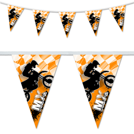 MX Bold Orange Triangular Bunting