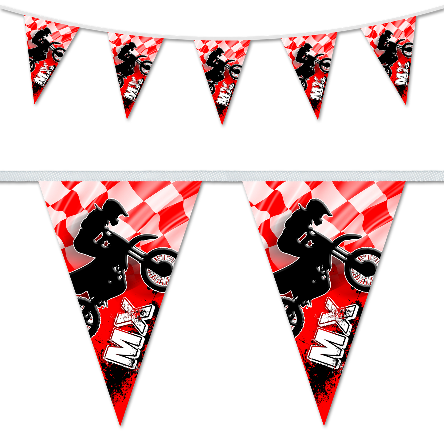 MX Bold Red Triangular Bunting