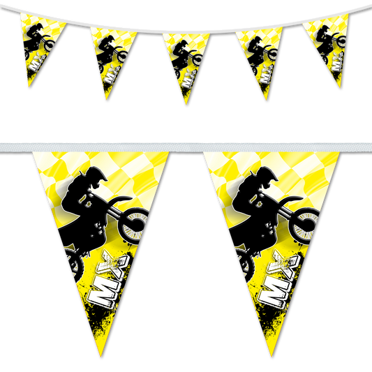 MX Bold Yellow Triangular Bunting