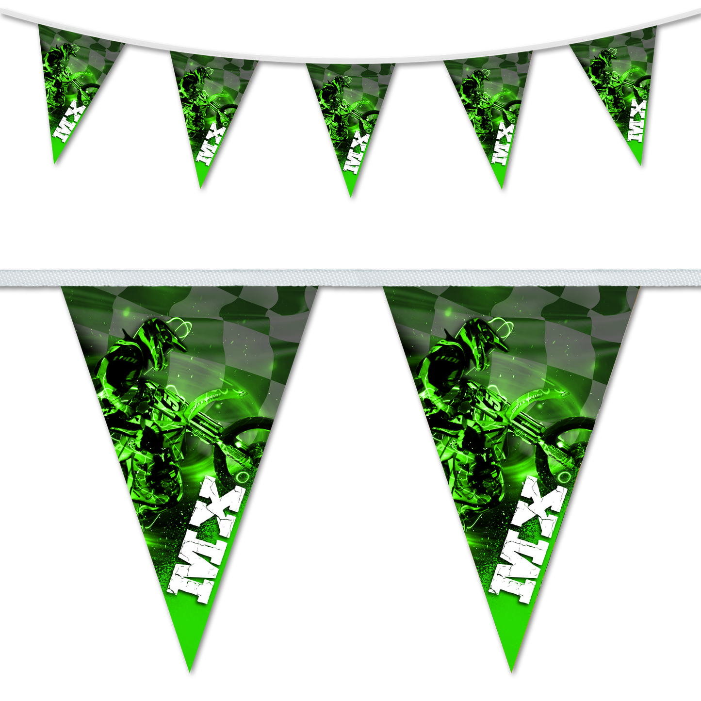 MX Green Triangular Bunting