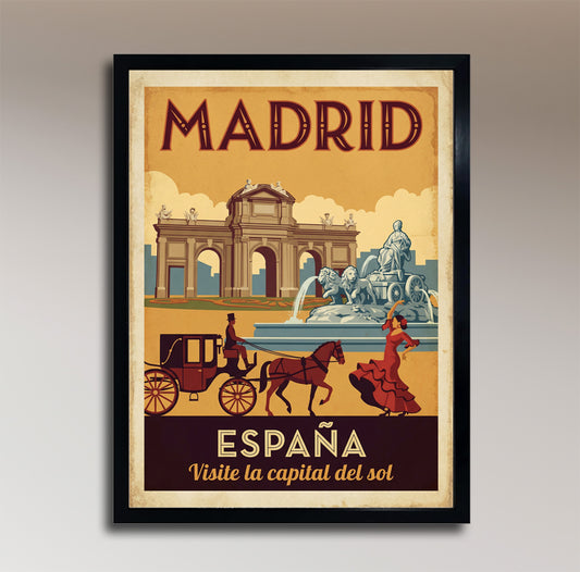 Madrid: Capital del Sol – Vintage Travel Poster