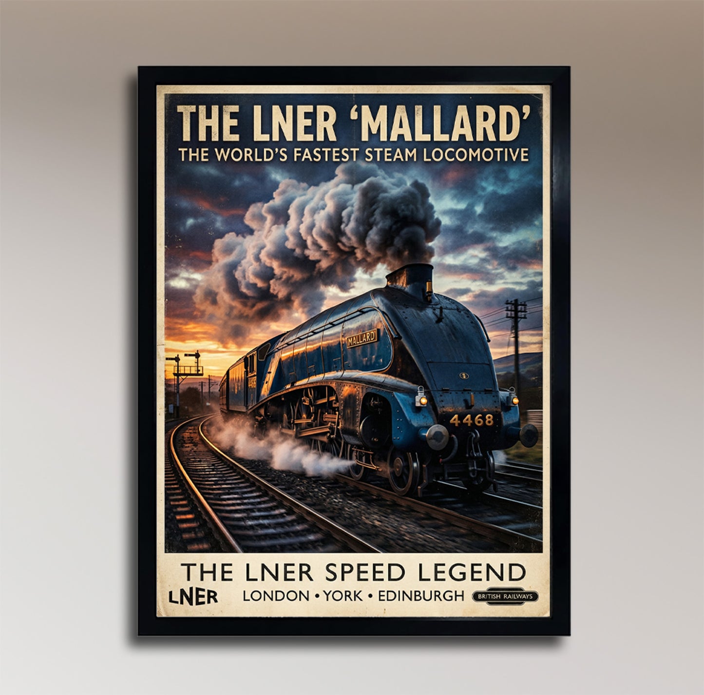 The Mallard – LNER Speed Legend – Vintage Travel Poster