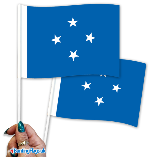 Micronesia hand waving flags