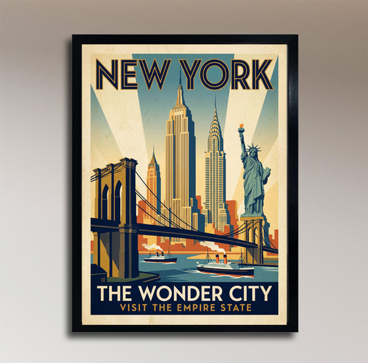 New York City – Vintage Travel Poster