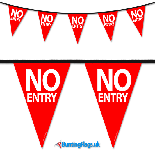 Barrier Bunting - No Entry Red