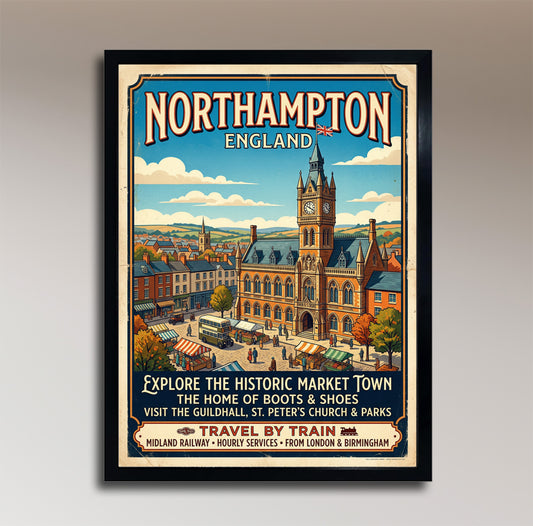 Northampton – England – Vintage Travel Poster