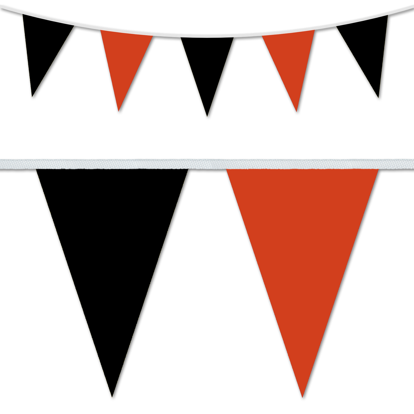 PVC Bunting Black & Orange