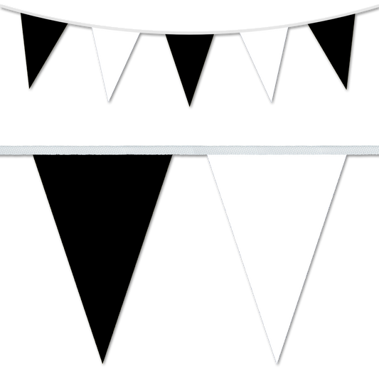 PVC Bunting Black & White