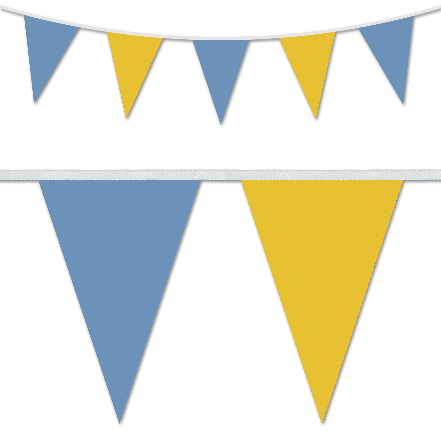 PVC Bunting Sky Blue & Yellow