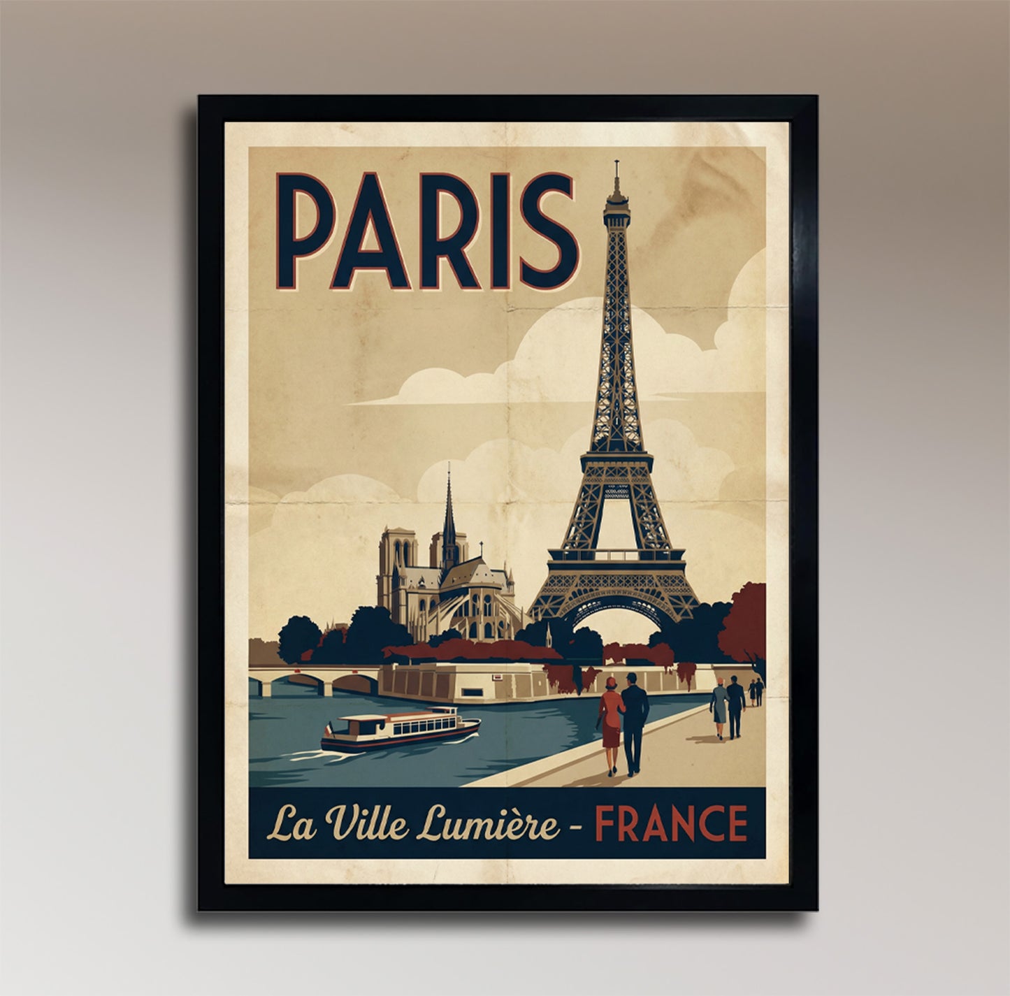 Paris: La Ville Lumière – Vintage Travel Poster