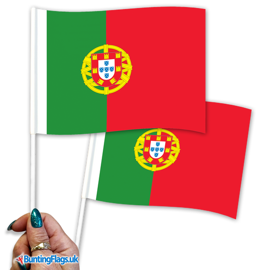 Portugal hand waving flags