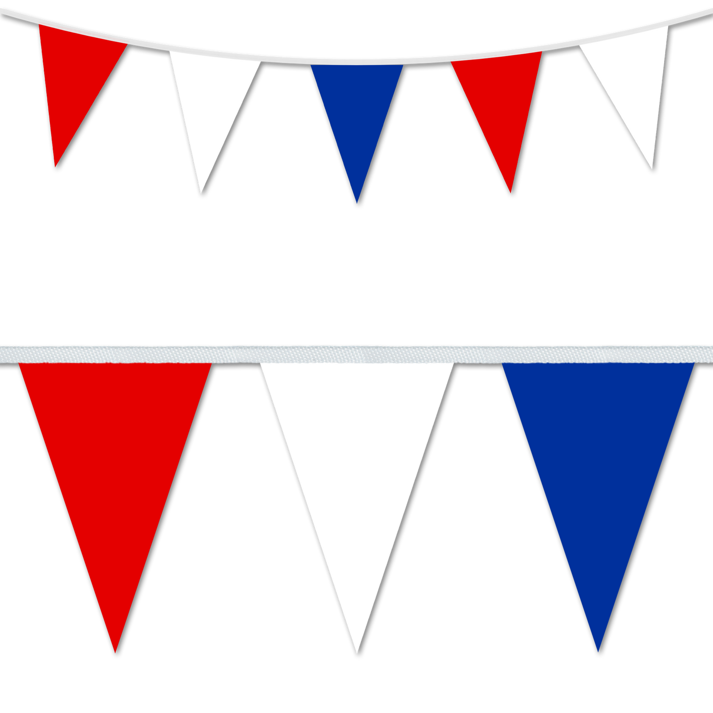 PU Coated Nylon Bunting - Red White & Blue