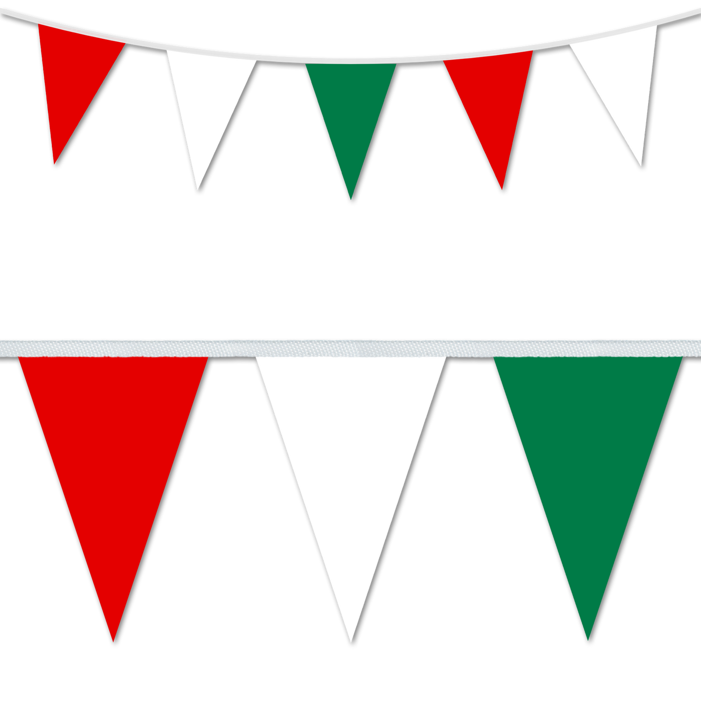 PU Coated Nylon Bunting Red White & Green