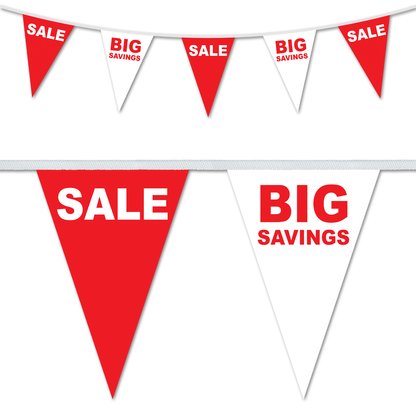 Sale Big Savings Red & White Bunting