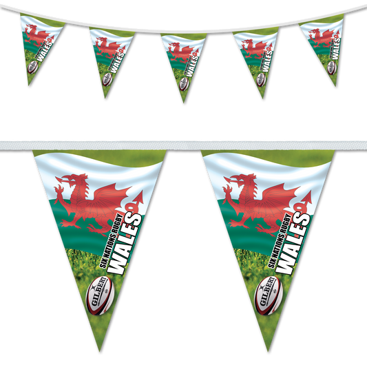 Wales Six Nations Rugby Triangular Bunting