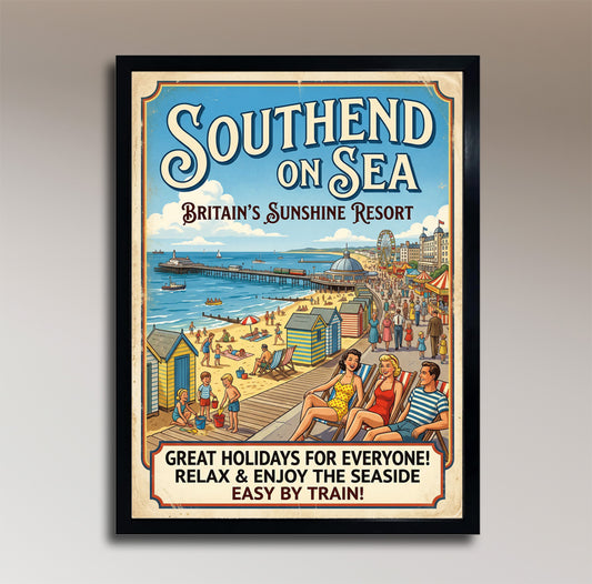 Southend on Sea – Britain’s Sunshine Resort – Vintage Travel Poster