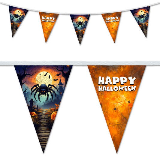Happy Halloween Spiders Bunting