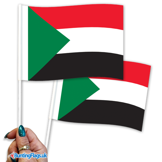 Sudan hand waving flags