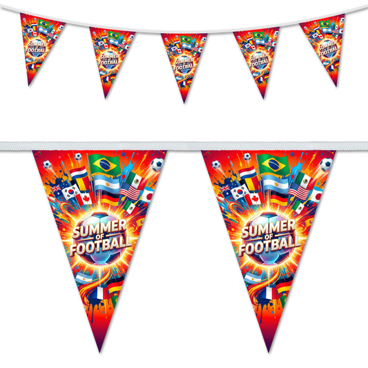 Summer of Football Balls and Flags design