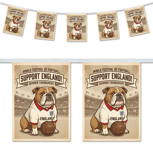 Support England Summer Tournament A5 Bunting
