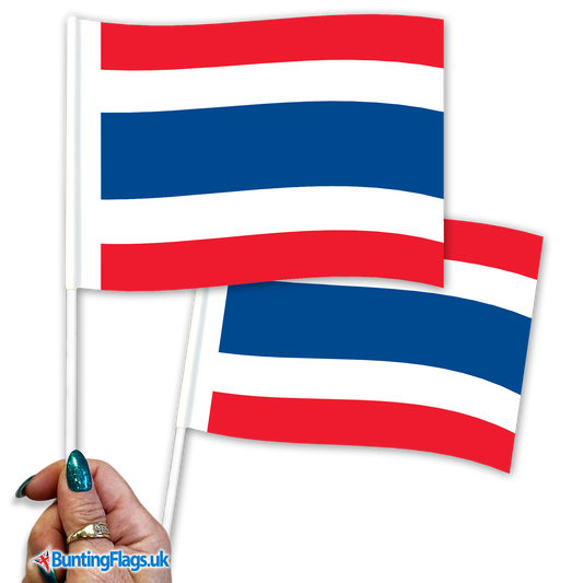 Thailand hand waving flags