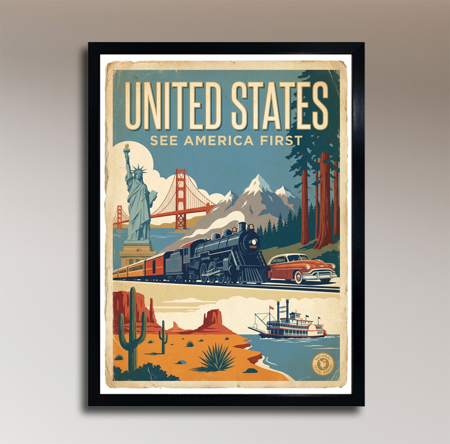 United States: See America First – Vintage Travel Poster