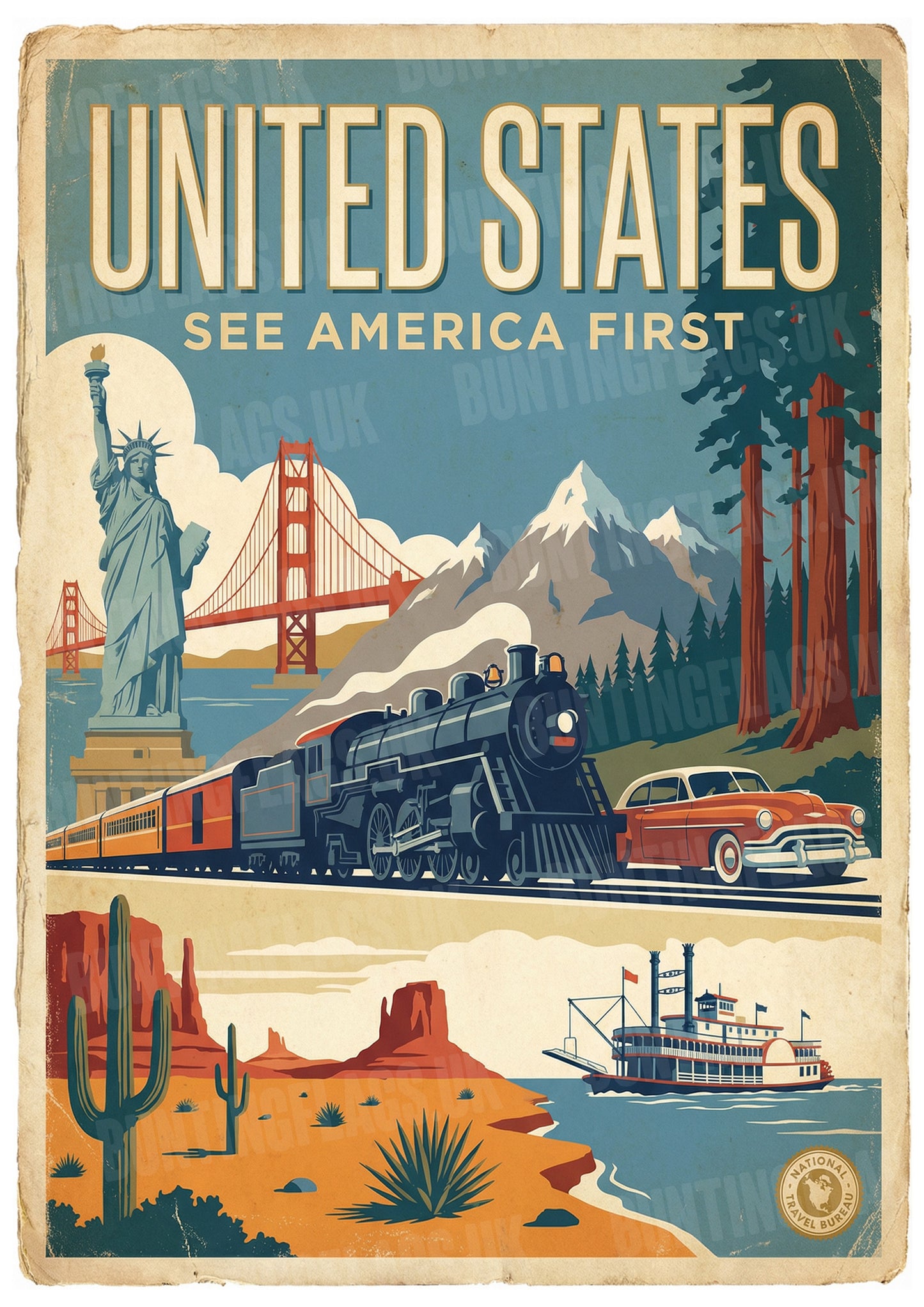 United States: See America First – Vintage Travel Poster