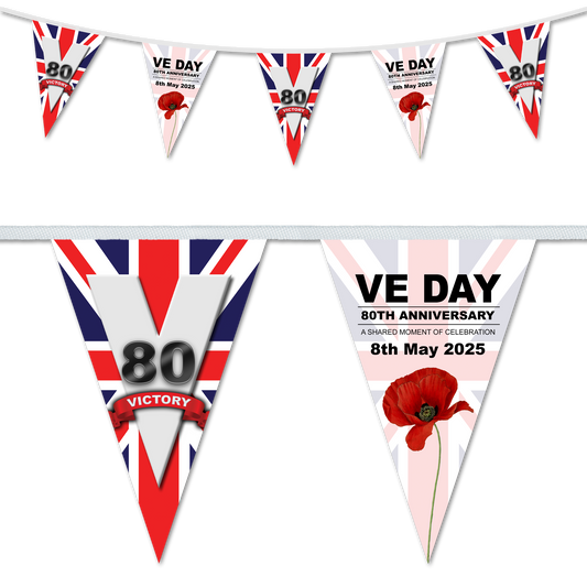 VE Day 80th Anniversary 200x300 Triangles Victory Design